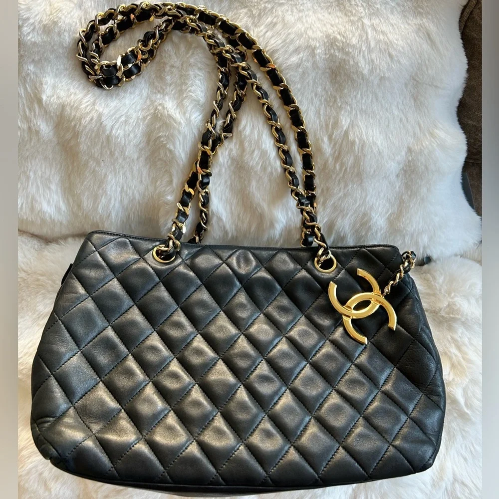 Vintage Chanel 24k Gold Zip Tote - Picture 8 of 15